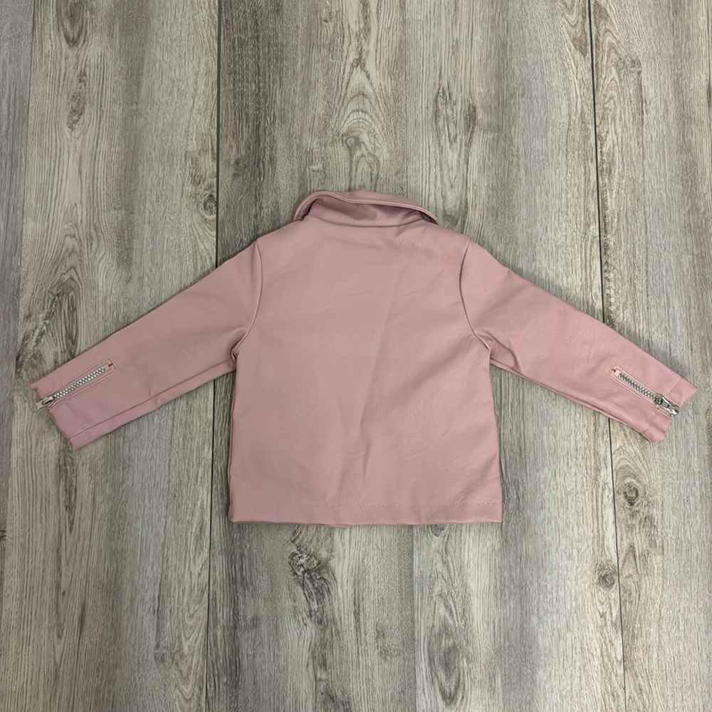 Little lass faux  leather jacket, toddler girls 2t - Picture 4 of 4